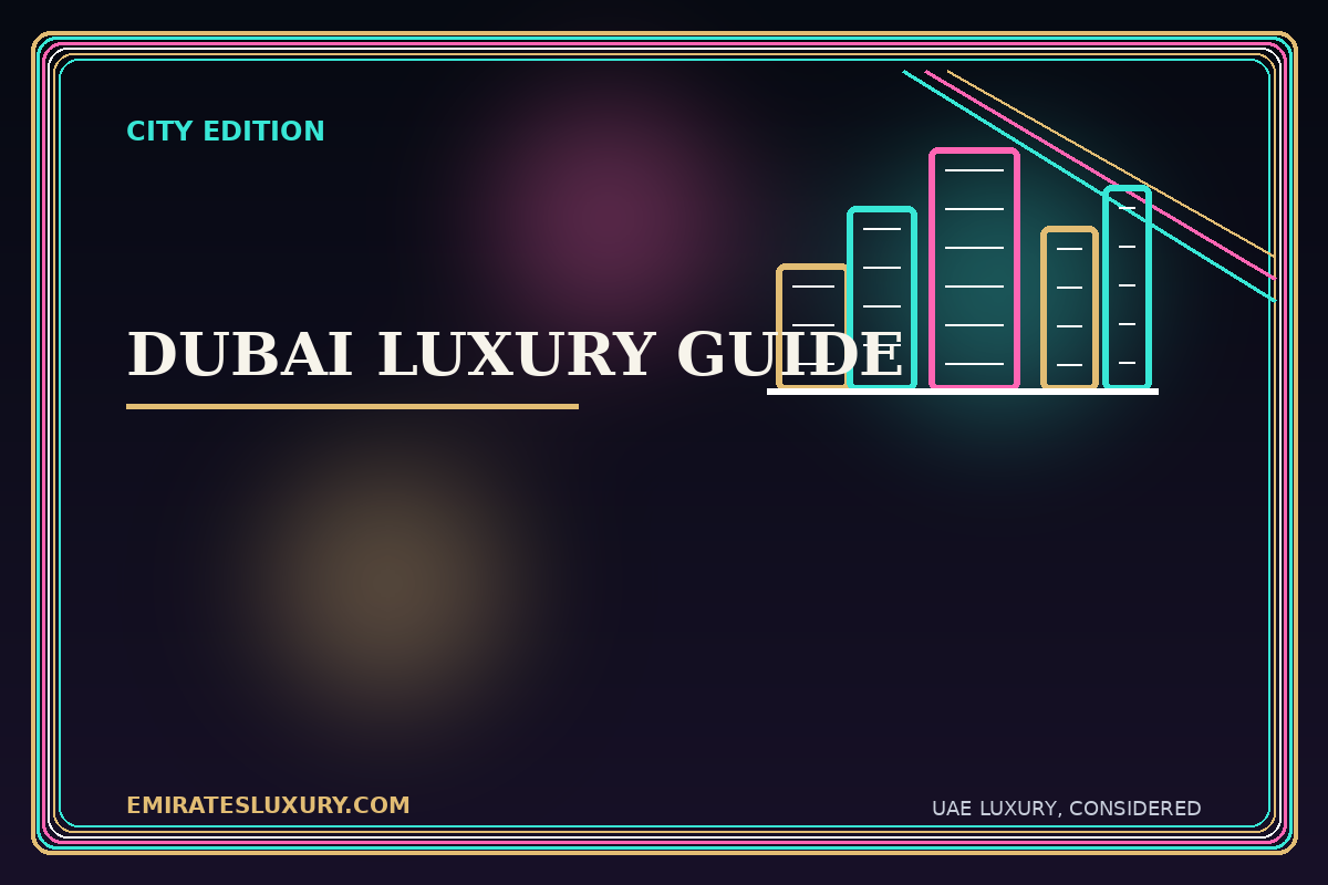 Editorial illustration for Dubai luxury, edited for your time